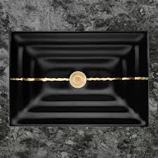linkasink ag02b 04brs black glass with