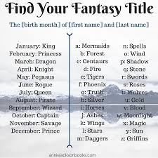 Create A Fantasy Title I Could Be The Princess Of Ashes And