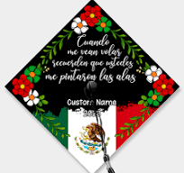 Topper de gorra de graduación mexicana personalizada ...