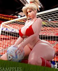 1girls 3d abs ass ball big ass big breasts bikini black eyes  blizzard entertainment blonde hair bra female female only fingerless gloves  gloves hi res knee high socks looking