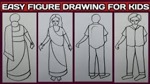 Easy Human Figure Drawing For Kids How To Draw Figure For Kids Tarun Art Youtube Free silhouette crafts projects links. easy human figure drawing for kids