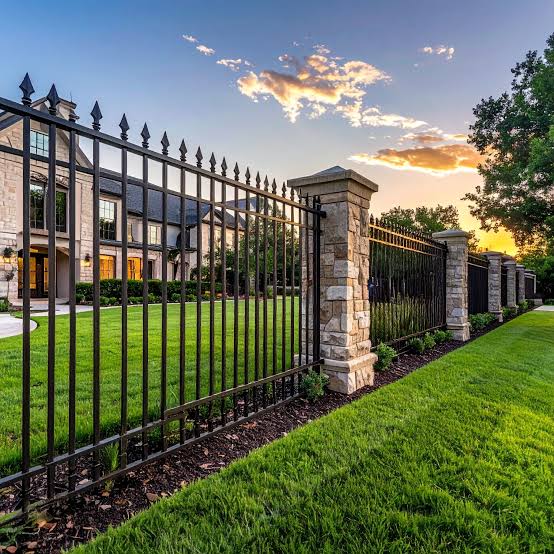 Spear top ornamental fence