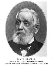 A little family history... The first Olwell in New York City (James Olwell),  emigrated from County Cavan in 1827, ran a successful grocery and liquor  business, helped found the Emigrants Bank (which