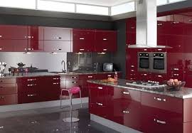 Red Kitchen On Tumblr Red Kitchen Cabinets Modern Kitchen Design Gloss Kitchen Cabinets