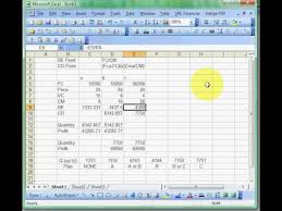 crossover calculation with excel