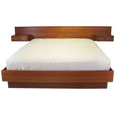 Vintage Scandinavian Modern Teak King Platform Bed With Attached Nightstands King Platform Bed Modern Platform Bed Platform Bed Designs