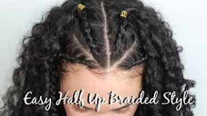 No matter your hair is rough, silky, wavy, or straight braids suits all type of hair textures and for women across all ages. Half Up Braided Hairstyle For Curly Hair Easy Fall Hairstyle Youtube
