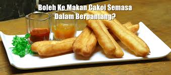 Biasanya kita gelar makanan orang berpantanglah kan. Makan Cakoi Semasa Pantang