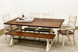 Furniture table and chairs for dining room. Western Trestle Dining Table With 4 Western Dutch Craft Furniture