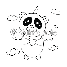 Here are fun free printable panda coloring pages for children. Unicorn Animals Coloring Book