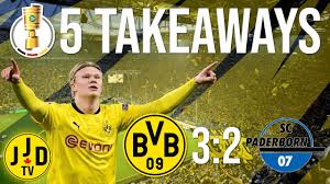 Alle termine und ergebnisse zur neuen saison des pokalwettbewerbs im überblick. Borussia Dortmund 3 2 Sc Paderborn 5 Takeaways Dfb Pokal 2020 21 Round Of 16 Youtube
