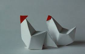 geometric rooster and hen 1 origami animals paper crafts rooster