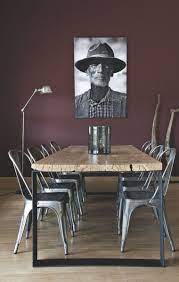 mas de berger domaine sainte colombe home deco rustic dining room industrial metal chairs