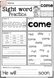 Free Sight Word Practice Kindergarten Worksheets Sight Words Sight Words Kindergarten Sight Word Worksheets