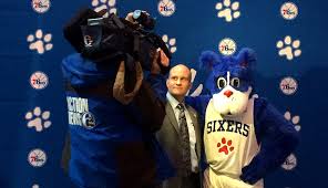 The 76ers' new mascot is a blue dog named franklin | for. Sixers Finally Introduce New Mascot Franklin The Dog