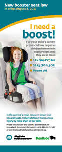 Booster Seats And Child Car Seats Injury Prevention
