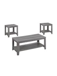 It's simple and fast to wipe up messes from tiles, and it's equally as very easy to disinfect the top. Monarch Specialties 3 Piece Coffee Table Set With Shelves Rectangle Gray Sonoma Oak Office Depot