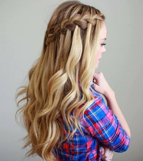 40 Cascading Waterfall Braid Styles To Try