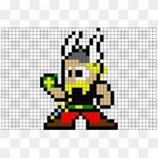 Each color has a number, so your task is to use the colors on the pixels with the same number on them. Pixel Art Asterix Facile Hd Png Download 3613084 Free Download On Pngix