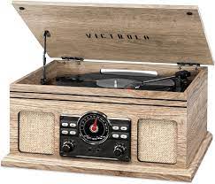 Check spelling or type a new query. Amazon Com Victrola 4 In 1 Nostalgic Bluetooth Record Player With 3 Speed Record Turntable And Fm Radio Farmhouse Oatmeal Electronics