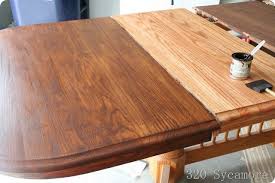 320 Sycamore How To Stain A Table Stained Table Kitchen Table Makeover Staining Furniture
