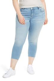 slink jeans raw hem crop skinny jeans catrina plus size nordstrom rack