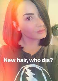 We love her pretty shade of blush and you can shop the exact… Demi Lovato Bob Is Seriously On Trend Stylecaster
