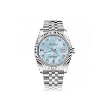 Shop Pre Owned Rolex Datejust 31mm W Baby Blue Dial