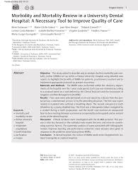 Ses effectifs sont de 47 lycéens des classes de seconde à la. Pdf Morbidity And Mortality Review In A University Dental Hospital A Necessary Tool To Improve Quality Of Care