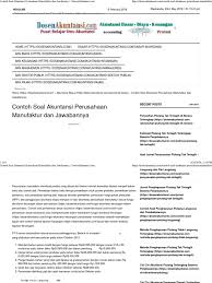 Contoh soal jurnal penyesuaian perusahaan jasa akuntansi id. Contoh Soal Akuntansi Perusahaan Manufaktur