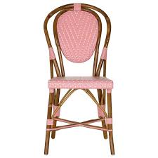 Pink And White Mediterranean Bistro Chair L Outdoor Patio Furniture Sets Patio Furnishings Wood Patio Furniture