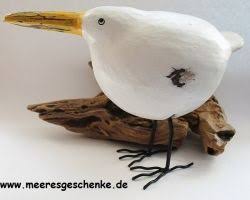 Deko Mowe Mit Metallfuss Ca 30 X 21 X 12 Cm Maritime Deko Online Bei Meeresgeschenke De Maritime Deko Topferatelier Deko