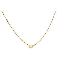 Cartier Diamants Legers Diamond 18k Yellow Gold Pendant Necklace Xs Yellow Gold Pendants Gold Pendant Necklace Gold Pendant