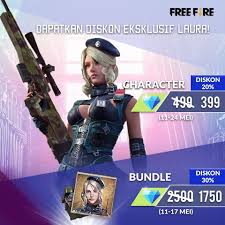 She has been a talented shooter ever since she was a kid. Garena Free Fire Nikmati Diskon Pada Bundle Dan Karakter Laura Hi Survivors Karakter Dan Bundle Laura Diskon Loh Nikmati Potongan Harga Pada Karakter Laura Yanf Kini Bisa Kamu Dapatkan Dengan Harga