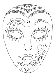 Colle du papier adhésif ou du ruban adhésif sur l'arrière de la page pour renforcer l'emplacement des trous ronds qui permettront de passer l'élastique. Coloriage Masque Carnaval Sur Hugolescargot Com