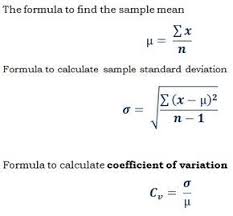 Formula Cv Standard Deviation Mean To Find Coefficient Of Variance Http Ncalculators Com Statistics Standard Deviation Statistics Math Maths Solutions