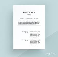 clean resume template cover letter cv