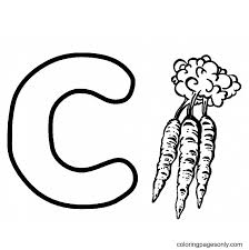 For boys and girls, kids and adults, teenagers and toddlers, preschoolers and older kids at school. C For Carrot Coloring Pages Carrot Coloring Pages Coloring Pages For Kids And Adults
