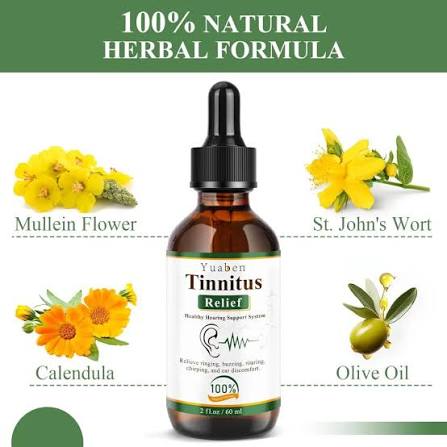 🌸 Yuaben Herbal Ear Drops (60ml) – Tinnitus Relief & Clogged Ear Comfort | Natural Plant-Based