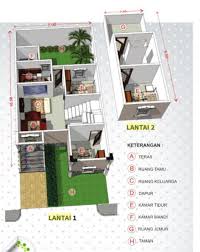 Disamping itu juga terdapat garasi mobil. 10 Desain Dan Denah Rumah 2 Lantai Di Tanah Kecil Hunian Jadi Terasa Luas Rumah123 Com