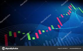 Stock Market Candle Stick Chart Background Stock Vector