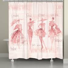 Fashion Sketchbook Pink Shower Curtain In 2020 Pink Shower Curtains Pink Showers Colorful Curtains
