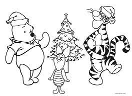This christmas coloring page features a picture of winnie the pooh celebrating of christmas day with piglet to color. Free Printable Winnie The Pooh Coloring Pages For Kids