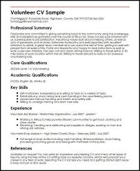 Cv Template Volunteer Experience Resume Format Resume Examples Volunteer Work Good Resume Examples