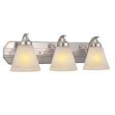 Hampton Bay 3 Light Brushed Nickel Wall Bath Light Hb2076 35 At The Home Depot Hallway Light Fixtures Hanging Light Fixtures Simple Lighting