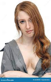 Beautiful, Voluptuous Redhead (2) Stock Photo - Image of indoors, closeup:  25240058