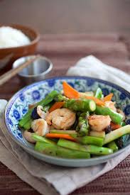 Stir Fry Asparagus With Shrimp Asparagus Recipe Asparagus Fries Easy Asian Recipes