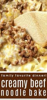 Creamy Beef Noodle Bake Dinner Recipe Ground Beef Recipes Tender Egg Noodles Melty Cheese And Baked Dinner Recipes Beef Recipes For Dinner Baked Dinner