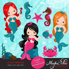 Mermaid Clipart Under Sea Graphics Little Mermaid Etsy Mermaid Clipart Little Mermaid Clipart Little Mermaid Characters