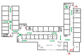 Evacuation Floor Plan For Hospital Emergency